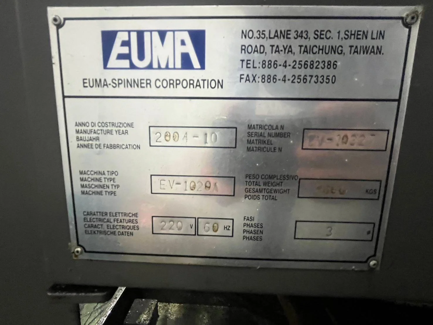 Euma Spinner EV-1020A thumbnail 3