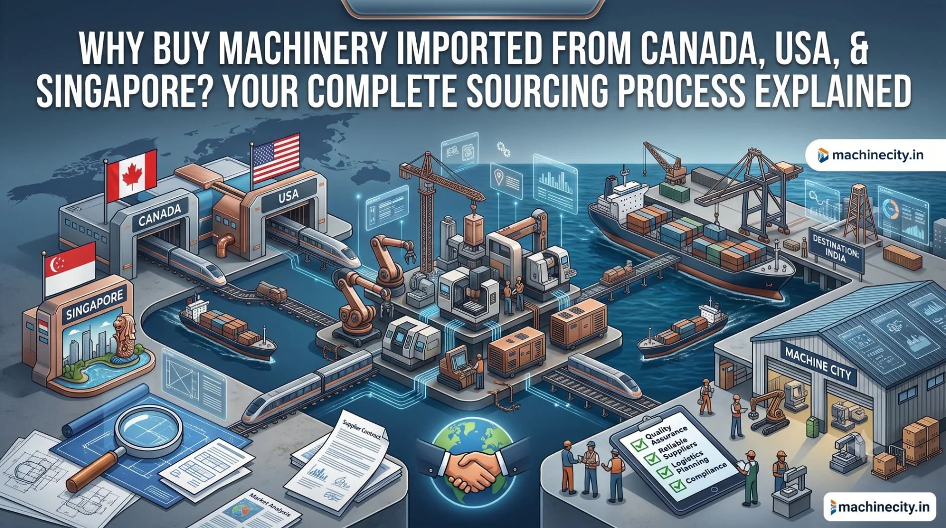 Why Buy Machinery Imported from Canada, USA & Singapore — Our Sourcing Process